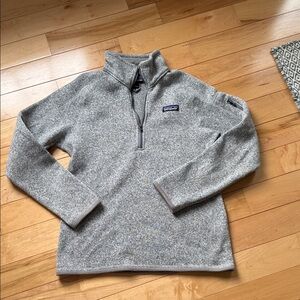 Patagonia Light Gray Heather Quarter-Zip Fleece Better Sweater Pullover